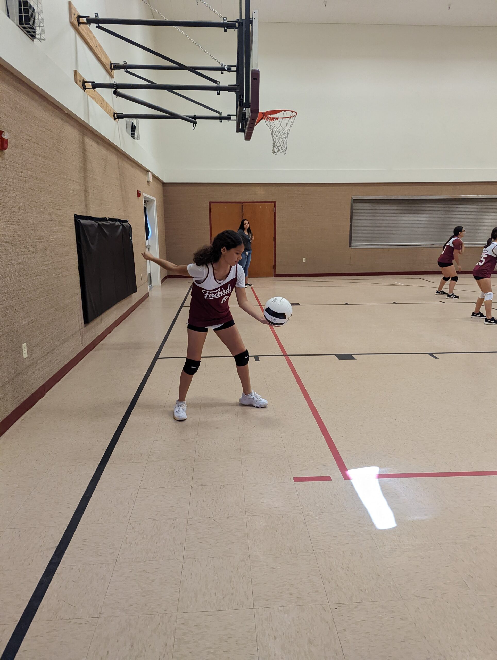 ADS volleyball game in the Firebirds gym