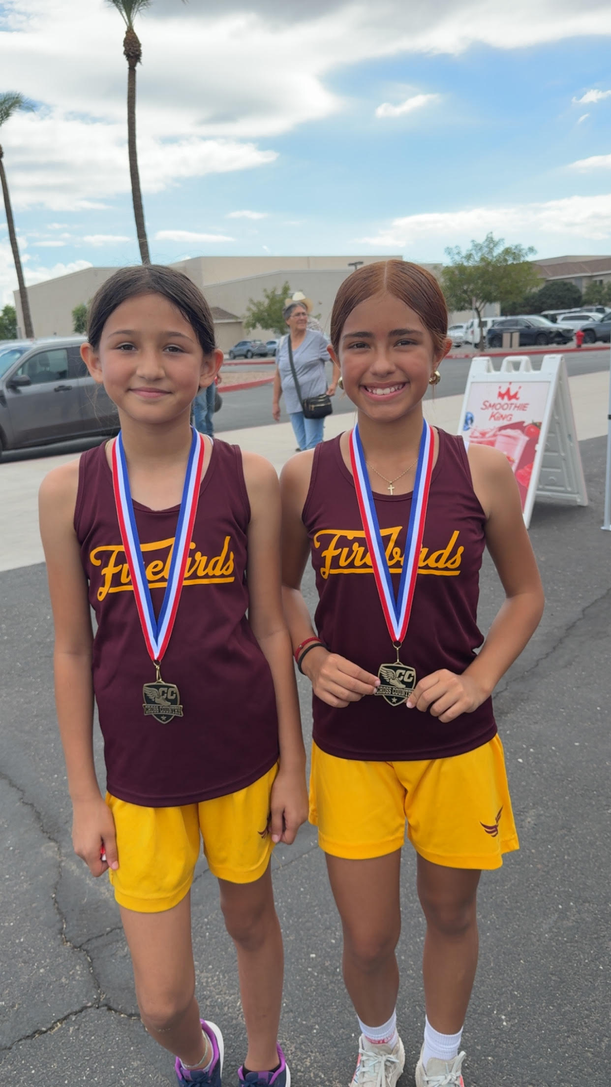 ADS cross country medalists at a Firebirds track and field event