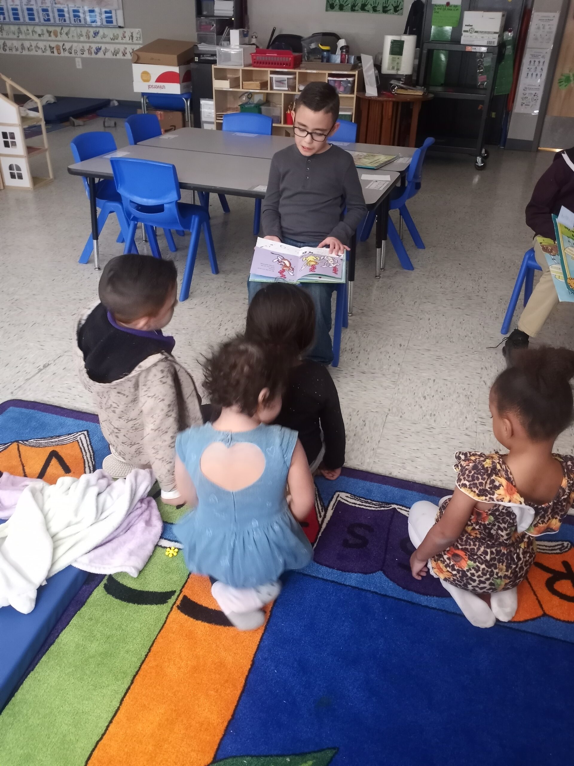 Preschoolers enjoying a classroom activity